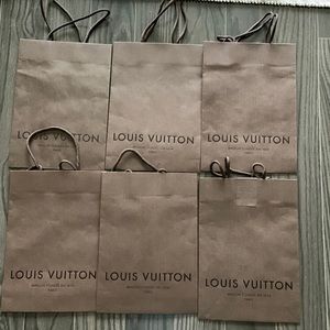Set of 6 Louis Vuitton paper bags